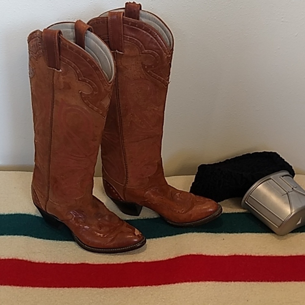 Cutter Bill women boot tall tritone Vintage 3X!HP!